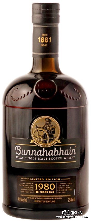 2018WWA威士忌-最佳限量版设计 Bunnahabhain  1980 卡纳斯塔桶