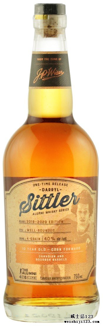 2020WWA世界最佳加拿大混合威士忌 2020WWA最佳加拿大混合威士忌 J.P. Wiser 校友威士忌系列Darryl Sittler