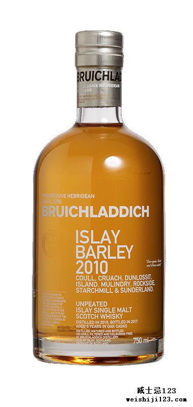#9 • Bruichladdich Islay Barley 2010 #9 • 布赫拉迪 艾雷岛2010大麦威士忌  2017年威士忌倡导家排名第9名 Whisky of the Year 2017