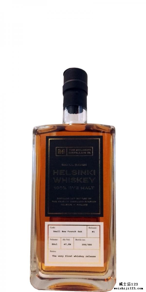 Helsinki Whiskey 100% Rye Malt - Release #1